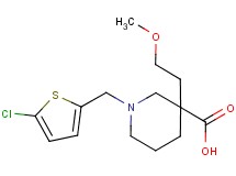 1-[(5-chloro-2-thienyl)methyl]-3-(2-methoxyethyl)-3-piperidinecarboxylic acid