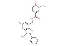 N-[(5-chloro-3-methyl-2-phenyl-1H-indol-7-yl)methyl]-1-methyl-6-oxo-1,6-dihydropyridine-3-carboxamide