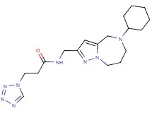 N-[(5-cyclohexyl-5,6,7,8-tetrahydro-4H-pyrazolo[1,5-a][1,4]diazepin-2-yl)methyl]-3-(1H-tetrazol-1-yl)propanamide