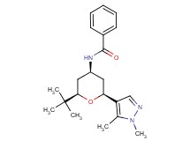 N-[(2R*,4R*,6S*)-2-tert-butyl-6-(1,5-dimethyl-1H-pyrazol-4-yl)tetrahydro-2H-pyran-4-yl]benzamide
