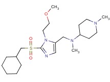 N-{[2-[(cyclohexylmethyl)sulfonyl]-1-(2-methoxyethyl)-1H-imidazol-5-yl]methyl}-N,1-dimethyl-4-piperidinamine