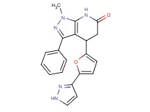 1-methyl-3-phenyl-4-[5-(1H-pyrazol-3-yl)-2-furyl]-1,4,5,7-tetrahydro-6H-pyrazolo[3,4-b]pyridin-6-one