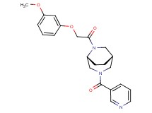 (1S*,5R*)-6-[(3-methoxyphenoxy)acetyl]-3-(pyridin-3-ylcarbonyl)-3,6-diazabicyclo[3.2.2]nonane