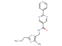 N-[(4-methyl-2-propyl-1,3-thiazol-5-yl)methyl]-2-(4-pyridinyl)-5-pyrimidinecarboxamide