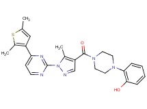 2-[4-({1-[4-(2,5-dimethyl-3-thienyl)-2-pyrimidinyl]-5-methyl-1H-pyrazol-4-yl}carbonyl)-1-piperazinyl]phenol