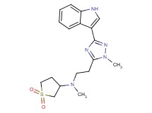 (1,1-dioxidotetrahydro-3-thienyl){2-[3-(1H-indol-3-yl)-1-methyl-1H-1,2,4-triazol-5-yl]ethyl}methylamine