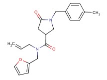 N-allyl-N-(2-furylmethyl)-1-(4-methylbenzyl)-5-oxopyrrolidine-3-carboxamide