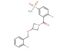 4-fluoro-3-({3-[(2-fluorobenzyl)oxy]-1-azetidinyl}carbonyl)benzenesulfonamide