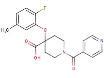 4-(2-fluoro-5-methylphenoxy)-1-isonicotinoylpiperidine-4-carboxylic acid