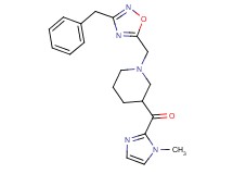 {1-[(3-benzyl-1,2,4-oxadiazol-5-yl)methyl]-3-piperidinyl}(1-methyl-1H-imidazol-2-yl)methanone