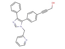 3-{4-[4-phenyl-1-(pyridin-2-ylmethyl)-1H-imidazol-5-yl]phenyl}prop-2-yn-1-ol