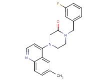 1-(3-fluorobenzyl)-4-(6-methyl-4-quinolinyl)-2-piperazinone