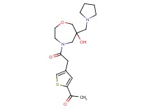 1-(4-{2-[6-hydroxy-6-(pyrrolidin-1-ylmethyl)-1,4-oxazepan-4-yl]-2-oxoethyl}-2-thienyl)ethanone