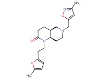 (4aS*,8aR*)-1-[2-(5-methyl-2-furyl)ethyl]-6-[(3-methylisoxazol-5-yl)methyl]octahydro-1,6-naphthyridin-2(1H)-one