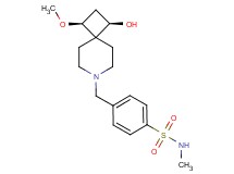 4-{[(1R*,3S*)-1-hydroxy-3-methoxy-7-azaspiro[3.5]non-7-yl]methyl}-N-methylbenzenesulfonamide