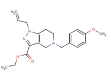 ethyl 1-allyl-5-(4-methoxybenzyl)-4,5,6,7-tetrahydro-1H-pyrazolo[4,3-c]pyridine-3-carboxylate