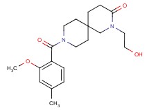 2-(2-hydroxyethyl)-9-(2-methoxy-4-methylbenzoyl)-2,9-diazaspiro[5.5]undecan-3-one