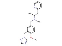 N-[4-methoxy-3-(1H-1,2,4-triazol-1-ylmethyl)benzyl]-N-methyl-1-pyridin-2-ylpropan-2-amine