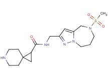 N-{[5-(methylsulfonyl)-5,6,7,8-tetrahydro-4H-pyrazolo[1,5-a][1,4]diazepin-2-yl]methyl}-6-azaspiro[2.5]octane-1-carboxamide hydrochloride