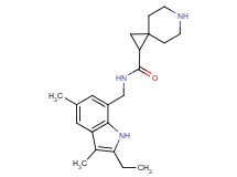 N-[(2-ethyl-3,5-dimethyl-1H-indol-7-yl)methyl]-6-azaspiro[2.5]octane-1-carboxamide