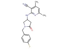 2-{[1-(4-fluorobenzyl)-5-oxopyrrolidin-3-yl]amino}-4,6-dimethylnicotinonitrile