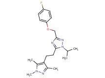 3-[(4-fluorophenoxy)methyl]-1-isopropyl-5-[2-(1,3,5-trimethyl-1H-pyrazol-4-yl)ethyl]-1H-1,2,4-triazole