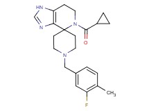 5-(cyclopropylcarbonyl)-1'-(3-fluoro-4-methylbenzyl)-1,5,6,7-tetrahydrospiro[imidazo[4,5-c]pyridine-4,4'-piperidine]