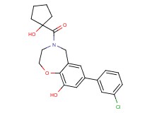 7-(3-chlorophenyl)-4-[(1-hydroxycyclopentyl)carbonyl]-2,3,4,5-tetrahydro-1,4-benzoxazepin-9-ol