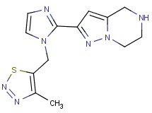 2-{1-[(4-methyl-1,2,3-thiadiazol-5-yl)methyl]-1H-imidazol-2-yl}-4,5,6,7-tetrahydropyrazolo[1,5-a]pyrazine hydrochloride