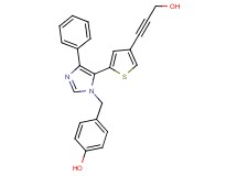 4-({5-[4-(3-hydroxyprop-1-yn-1-yl)-2-thienyl]-4-phenyl-1H-imidazol-1-yl}methyl)phenol