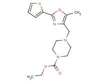 ethyl 4-{[5-methyl-2-(2-thienyl)-1,3-oxazol-4-yl]methyl}-1-piperazinecarboxylate