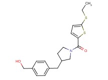 {4-[(1-{[5-(ethylthio)-2-thienyl]carbonyl}pyrrolidin-3-yl)methyl]phenyl}methanol