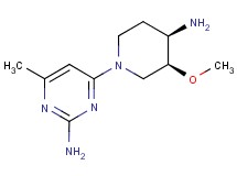 4-[(3S*,4R*)-4-amino-3-methoxypiperidin-1-yl]-6-methylpyrimidin-2-amine
