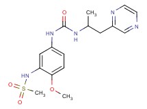 N-[2-methoxy-5-({[(1-methyl-2-pyrazin-2-ylethyl)amino]carbonyl}amino)phenyl]methanesulfonamide