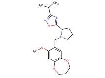 3-isopropyl-5-{1-[(8-methoxy-3,4-dihydro-2H-1,5-benzodioxepin-7-yl)methyl]pyrrolidin-2-yl}-1,2,4-oxadiazole