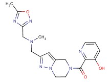 2-{[2-({methyl[(5-methyl-1,2,4-oxadiazol-3-yl)methyl]amino}methyl)-6,7-dihydropyrazolo[1,5-a]pyrazin-5(4H)-yl]carbonyl}-3-pyridinol