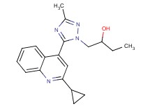 1-[5-(2-cyclopropylquinolin-4-yl)-3-methyl-1H-1,2,4-triazol-1-yl]butan-2-ol