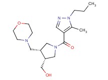 [(3R*,4R*)-1-[(5-methyl-1-propyl-1H-pyrazol-4-yl)carbonyl]-4-(morpholin-4-ylmethyl)pyrrolidin-3-yl]methanol