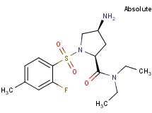 (4S)-4-amino-N,N-diethyl-1-[(2-fluoro-4-methylphenyl)sulfonyl]-L-prolinamide