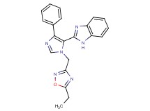 2-{1-[(5-ethyl-1,2,4-oxadiazol-3-yl)methyl]-4-phenyl-1H-imidazol-5-yl}-1H-benzimidazole