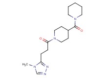 1-[3-(4-methyl-4H-1,2,4-triazol-3-yl)propanoyl]-4-(1-piperidinylcarbonyl)piperidine
