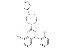 2-[3-(4-cyclopentyl-1,4-diazepan-1-yl)-1-(3-hydroxyphenyl)-3-oxopropyl]phenol