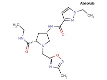 (4S)-N-ethyl-4-{[(1-ethyl-1H-pyrazol-3-yl)carbonyl]amino}-1-[(3-methyl-1,2,4-oxadiazol-5-yl)methyl]-L-prolinamide