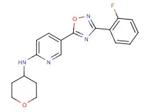 5-[3-(2-fluorophenyl)-1,2,4-oxadiazol-5-yl]-N-(tetrahydro-2H-pyran-4-yl)-2-pyridinamine