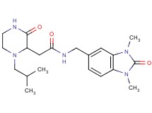 N-[(1,3-dimethyl-2-oxo-2,3-dihydro-1H-benzimidazol-5-yl)methyl]-2-(1-isobutyl-3-oxo-2-piperazinyl)acetamide