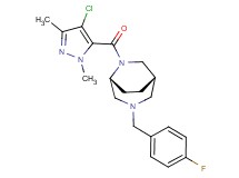 (1S*,5R*)-6-[(4-chloro-1,3-dimethyl-1H-pyrazol-5-yl)carbonyl]-3-(4-fluorobenzyl)-3,6-diazabicyclo[3.2.2]nonane