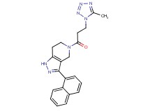 5-[3-(5-methyl-1H-tetrazol-1-yl)propanoyl]-3-(1-naphthyl)-4,5,6,7-tetrahydro-1H-pyrazolo[4,3-c]pyridine
