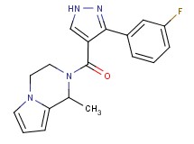2-{[3-(3-fluorophenyl)-1H-pyrazol-4-yl]carbonyl}-1-methyl-1,2,3,4-tetrahydropyrrolo[1,2-a]pyrazine