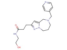 N-(2-hydroxyethyl)-3-[5-(4-pyridinylmethyl)-5,6,7,8-tetrahydro-4H-pyrazolo[1,5-a][1,4]diazepin-2-yl]propanamide