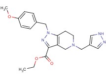 ethyl 1-(4-methoxybenzyl)-5-(1H-pyrazol-4-ylmethyl)-4,5,6,7-tetrahydro-1H-pyrazolo[4,3-c]pyridine-3-carboxylate
